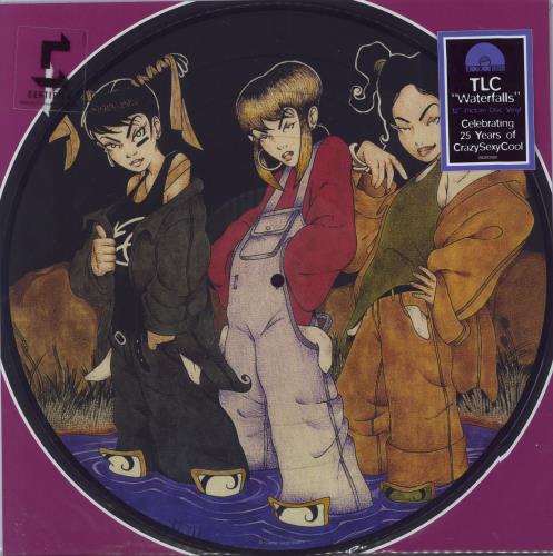 TLC Waterfalls 12" vinyl picture disc (12 inch picture record) UK TLC2PWA794522