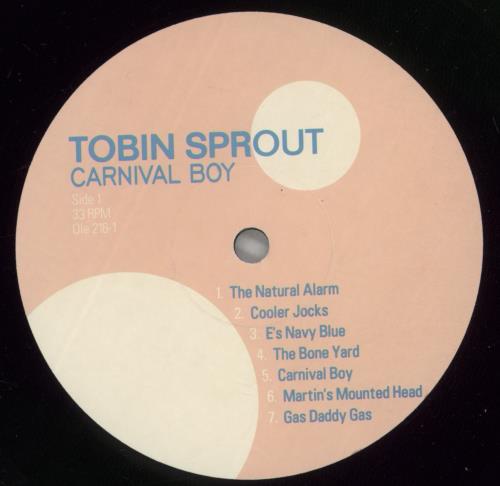 Tobin Sprout Carnival Boy vinyl LP album (LP record) US TJKLPCA878270