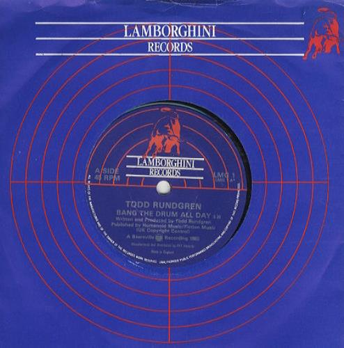 Todd Rundgren Bang The Drum All Day 7" vinyl single (7 inch record / 45) UK TOD07BA163499
