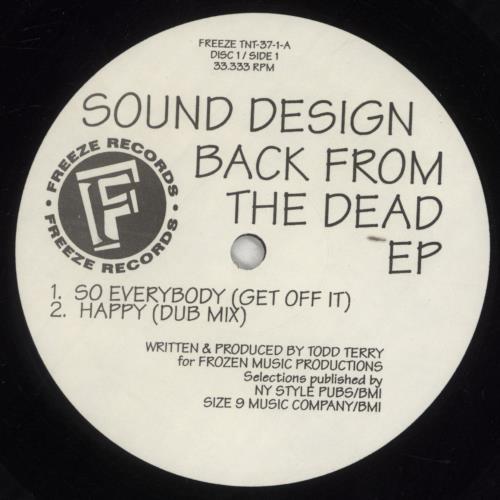 Todd Terry Back From The Dead EP 2-LP vinyl record set (Double LP Album) US TDT2LBA857014