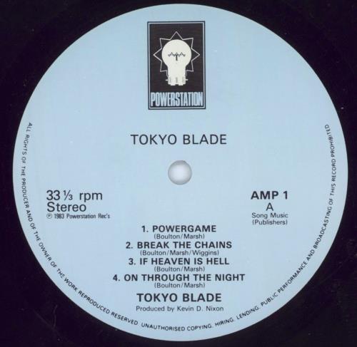 Tokyo Blade Tokyo Blade + Merchandise Insert vinyl LP album (LP record) UK TKBLPTO580111