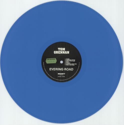 Tom Grennan Evering Road - Blue Vinyl - Autographed vinyl LP album (LP record) UK 0SNLPEV878885