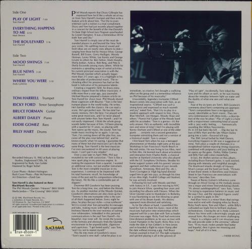 Tom Harrell Play Of Light vinyl LP album (LP record) US UYPLPPL771072