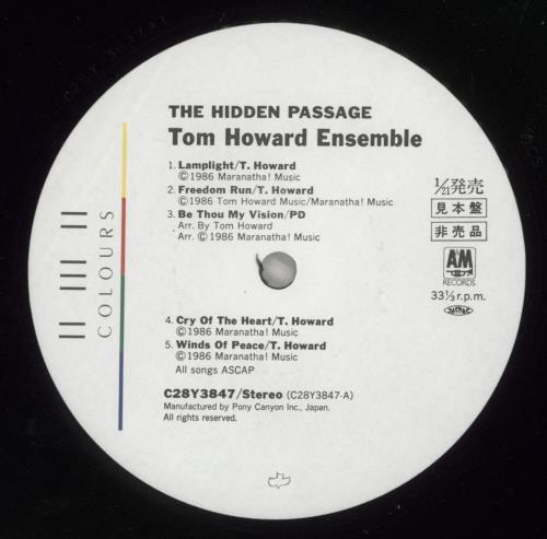 Tom Howard The Hidden Passage vinyl LP album (LP record) Japanese X79LPTH884354
