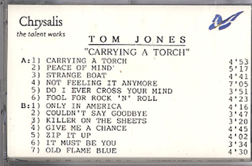Tom Jones Carrying A Torch - Autographed cassette album UK TJOCLCA622004