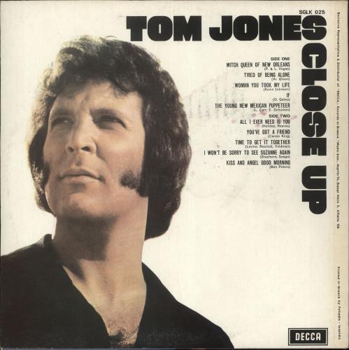 Tom Jones Close Up vinyl LP album (LP record) Greek TJOLPCL737039