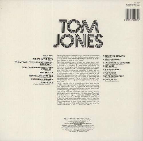Tom Jones Delilah vinyl LP album (LP record) UK TJOLPDE888083