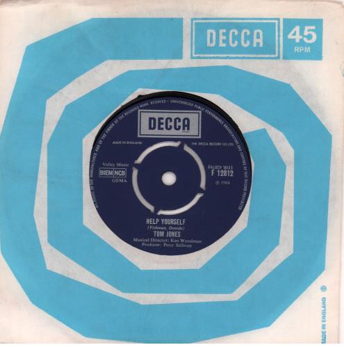 Tom Jones Help Yourself 7" vinyl single (7 inch record / 45) UK TJO07HE668656