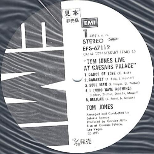 Tom Jones Live At Caesar's Palace 2-LP vinyl record set (Double LP Album) Japanese TJO2LLI356043