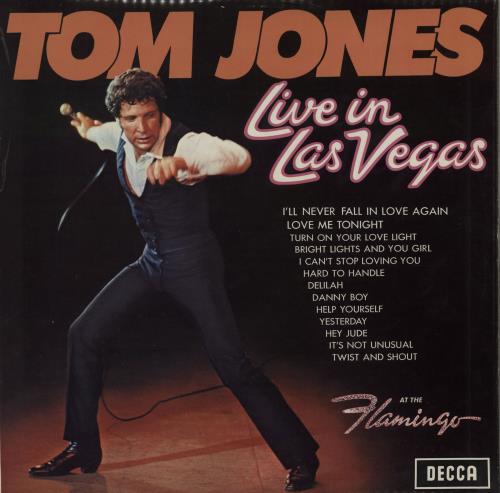 Tom Jones Live In Las Vegas - 1st vinyl LP album (LP record) UK TJOLPLI762861