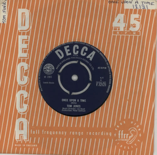 Tom Jones Once Upon A Time 7" vinyl single (7 inch record / 45) UK TJO07ON622052