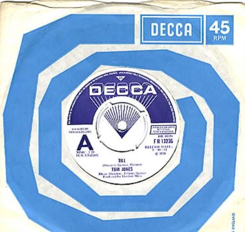 Tom Jones Till 7" vinyl single (7 inch record / 45) UK TJO07TI350895
