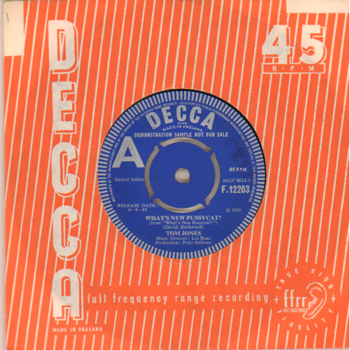 Tom Jones What's New Pussycat? 7" vinyl single (7 inch record / 45) UK TJO07WH640352