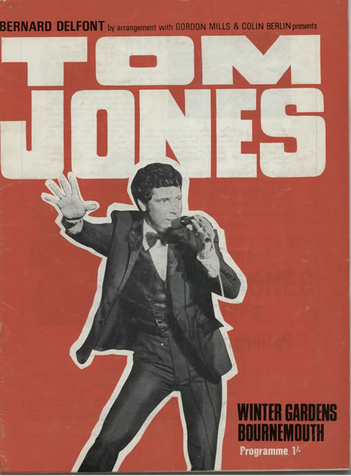Tom Jones Winter Gardens, Bournemouth tour programme UK TJOTRWI640375