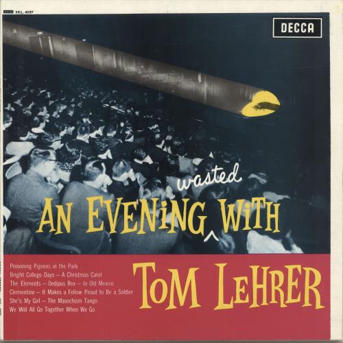 Tom Lehrer An Evening With Tom Lehrer vinyl LP album (LP record) UK TL.LPAN693677