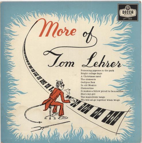 Tom Lehrer More Of Tom Lehrer 10" vinyl single (10 inch record) UK TL.10MO746682