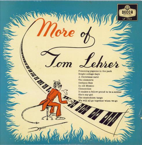 Tom Lehrer More Of Tom Lehrer 10" vinyl single (10 inch record) UK TL.10MO769583