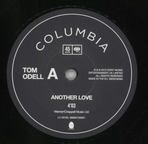 Tom Odell Another Love 7" vinyl single (7 inch record / 45) UK V4307AN764976