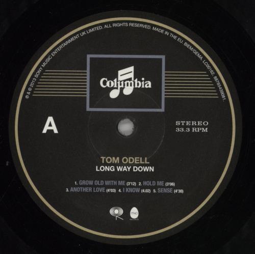 Tom Odell Long Way Down vinyl LP album (LP record) UK V43LPLO828073