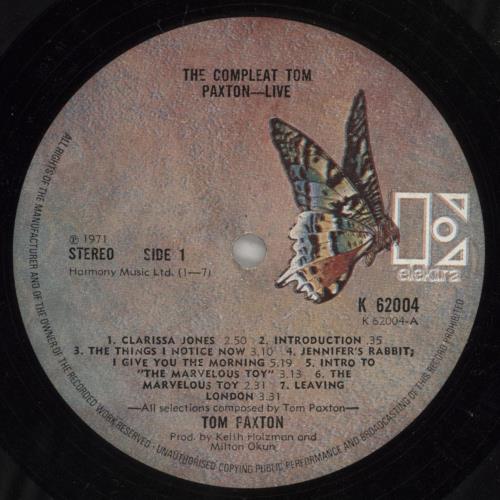 Tom Paxton The Compleat Tom Paxton Recorded Live 2-LP vinyl record set (Double LP Album) UK TPX2LTH329264