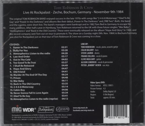 Tom Robinson Live At Rockpalast 1984 - Sealed 2-disc CD/DVD set German TMR2DLI775953