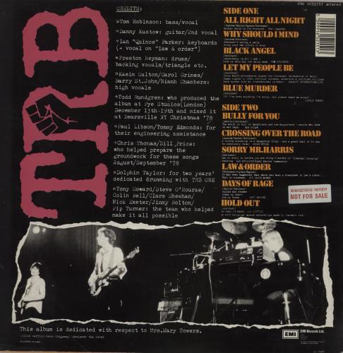 Tom Robinson TRB Two vinyl LP album (LP record) UK TMRLPTR760147
