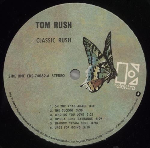 Tom Rush Classic Rush vinyl LP album (LP record) UK T-RLPCL504025