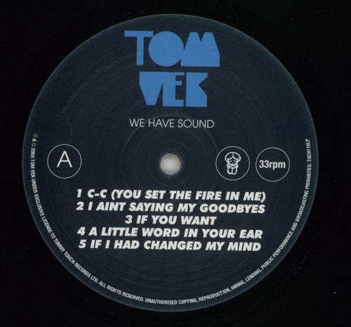 Tom Vek We Have Sound vinyl LP album (LP record) UK VEKLPWE320548