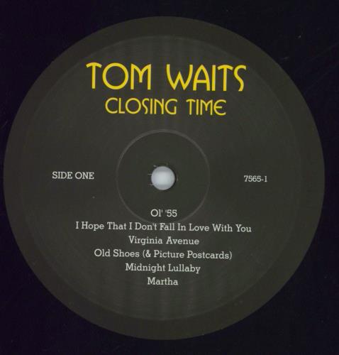 Tom Waits Closing Time - 180gm Vinyl vinyl LP album (LP record) UK TMWLPCL782733