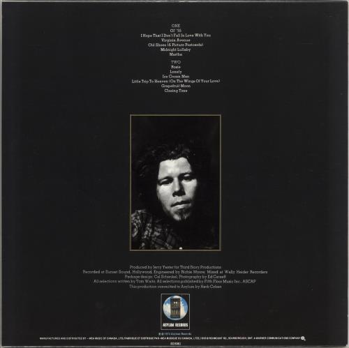 Tom Waits Closing Time vinyl LP album (LP record) Canadian TMWLPCL707198