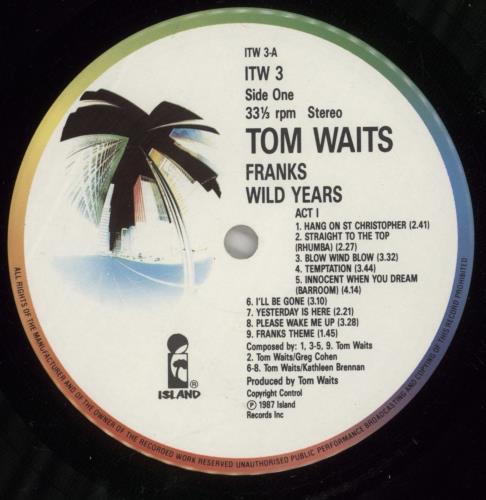 Tom Waits Franks Wild Years - EX vinyl LP album (LP record) UK TMWLPFR795020