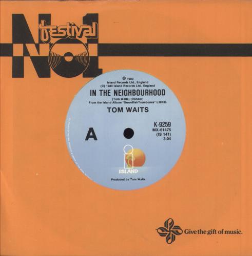 Tom Waits In The Neighborhood 7" vinyl single (7 inch record / 45) Australian TMW07IN747289