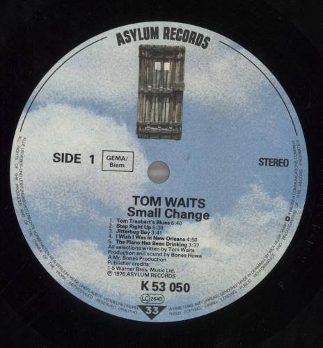 Tom Waits Small Change vinyl LP album (LP record) German TMWLPSM423627