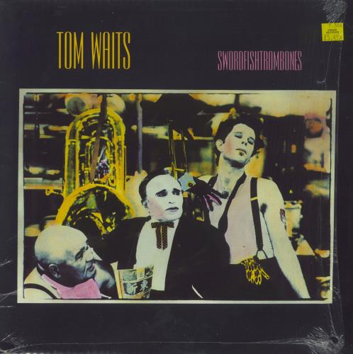 Tom Waits Swordfishtrombones - 1st- stickered shrink vinyl LP album (LP record) UK TMWLPSW827800