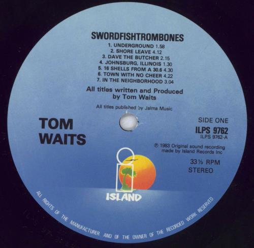 Tom Waits Swordfishtrombones - 1st- stickered shrink vinyl LP album (LP record) UK TMWLPSW827800