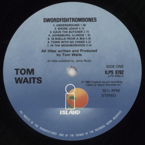 Tom Waits Swordfishtrombones - EX vinyl LP album (LP record) UK TMWLPSW127081