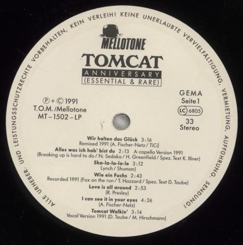 Tomcat (German) Anniversary vinyl LP album (LP record) German -R4LPAN882727