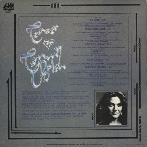 Tommy Bolin Teaser vinyl LP album (LP record) UK TBOLPTE718486