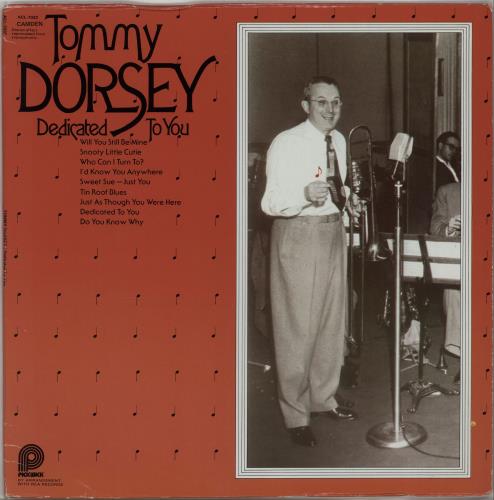Tommy Dorsey Dedicated To You vinyl LP album (LP record) US TDQLPDE649125