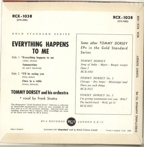Tommy Dorsey Everything Happens To Me EP 7" vinyl single (7 inch record / 45) UK TDQ07EV697234