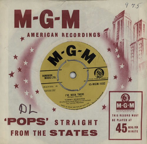 Tommy Edwards I've Been There 7" vinyl single (7 inch record / 45) UK T0M07IV419765