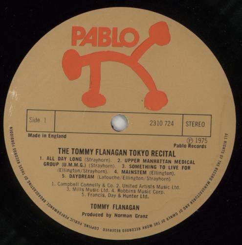 Tommy Flanagan The Tommy Flanagan Tokyo Recital - EX vinyl LP album (LP record) UK TFLLPTH868389