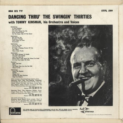 Tommy Kinsman Dancing Thru' The Swingin' Thirties vinyl LP album (LP record) UK KNMLPDA749735