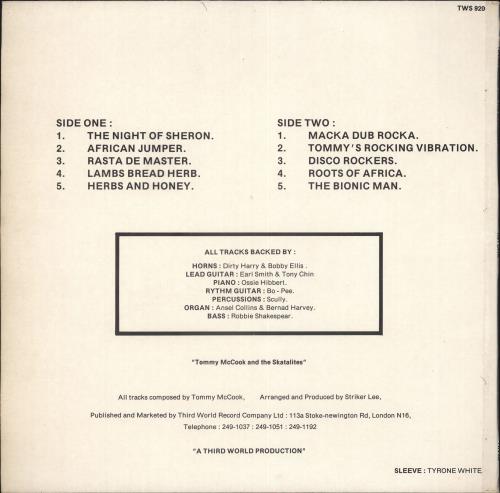 Tommy McCook Hot Lava vinyl LP album (LP record) UK MM_LPHO715974