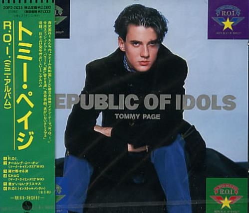 Tommy Page Republic Of Idols CD album (CDLP) Japanese PGECDRE300166