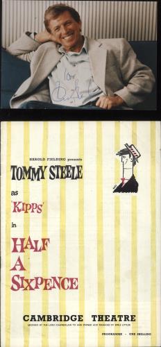 Tommy Steele Half A Sixpence Programme + Signed Photograph tour programme UK YTSTRHA730476