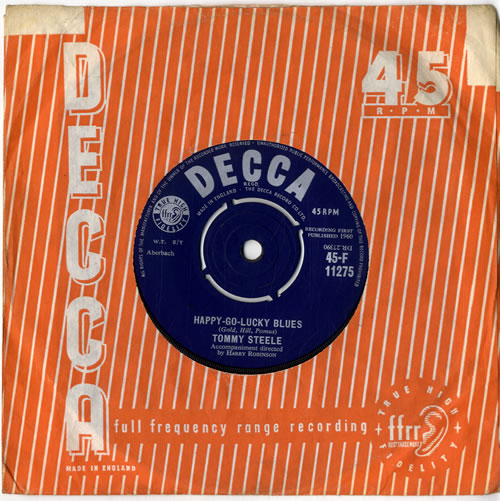 Tommy Steele Happy-Go-Lucky Blues 7" vinyl single (7 inch record / 45) UK YTS07HA614182