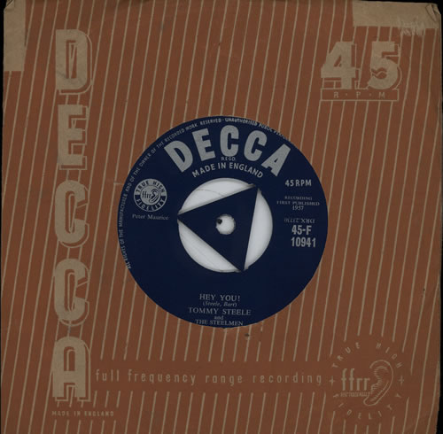 Tommy Steele Hey You! 7" vinyl single (7 inch record / 45) UK YTS07HE572756