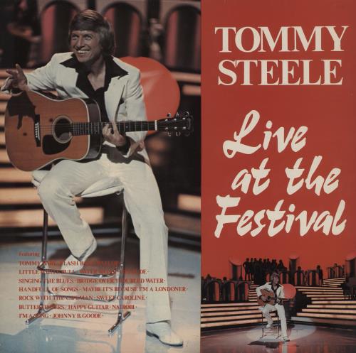 Tommy Steele Live At The Festival - Autographed vinyl LP album (LP record) UK YTSLPLI757947