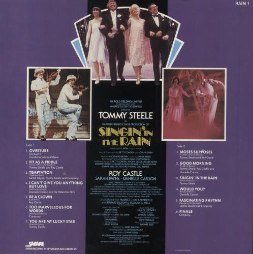 Tommy Steele Singin' In The Rain vinyl LP album (LP record) UK YTSLPSI563646